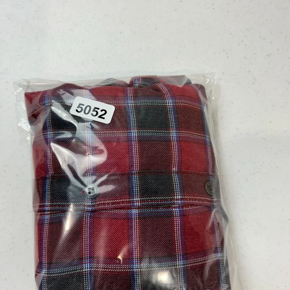 The‎ North Face Men's Plaid Button Up Shirt Long Sleeve Red/Black Size XXL